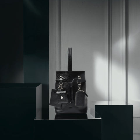 クアトロ巾着（BG-1082508-04）ブラックオニキス