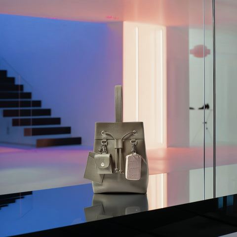 クアトロ巾着（BG-1082508-05）シルバートープ