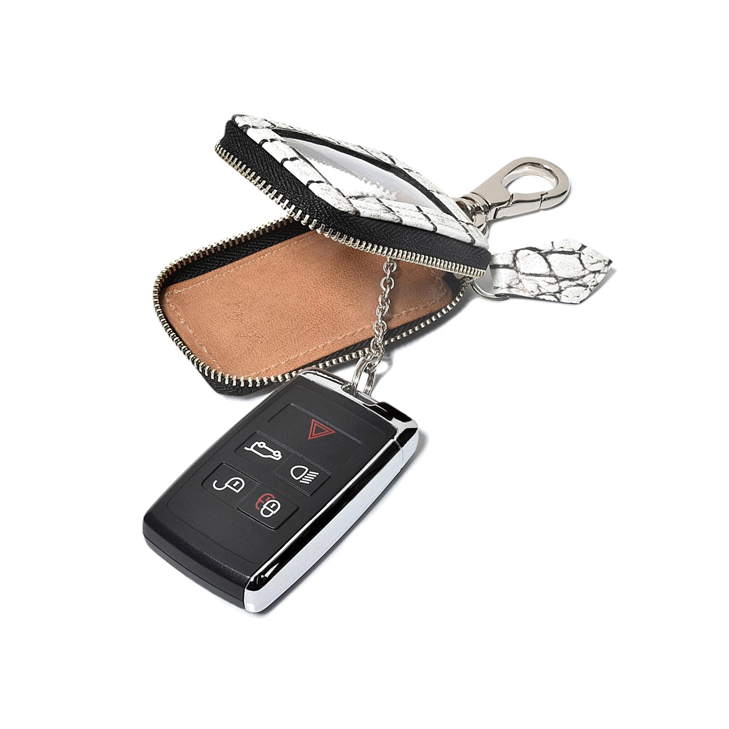 Bajolugo スマートキーケース　Wジップ　本クロコリアルレザー　ブラック Bajolugo スマートキーケース Wジップ 本クロコリアルレザー