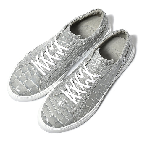 Leather sneakers (B1-1-2406-07) Light gray