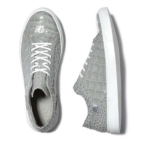 Leather sneakers (B1-1-2406-07) Light gray