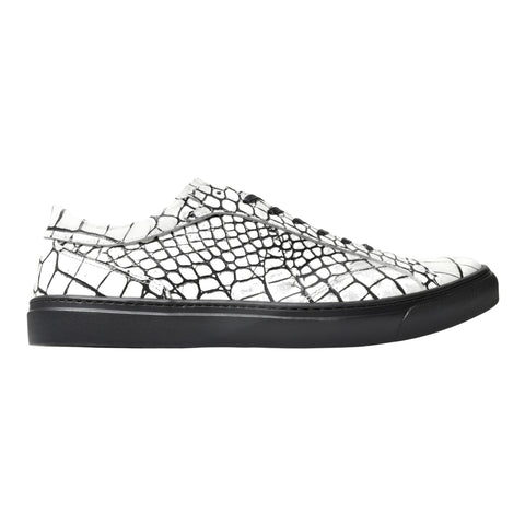 レザースニーカー（B1-1-2603-02）ホワイトラインブラック