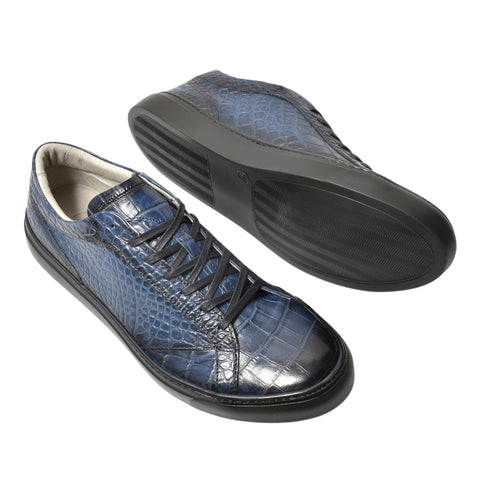 レザースニーカー（B1-1-2603-03）アンティークネイビー