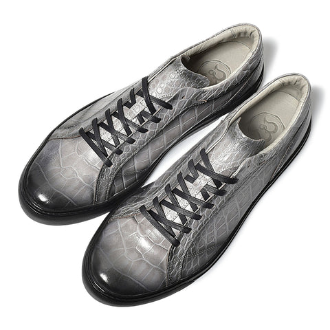 レザースニーカー（B1-1-2603-04）アンティークグレー