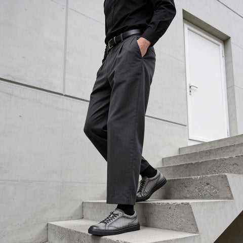 レザースニーカー（B1-1-2603-04）アンティークグレー