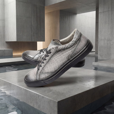 レザースニーカー（B1-1-2603-04）アンティークグレー