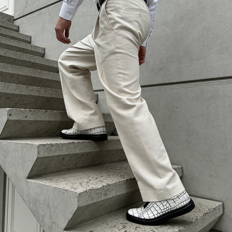 バンドスニーカー（B1-1-G12603-06）ホワイトラインブラック