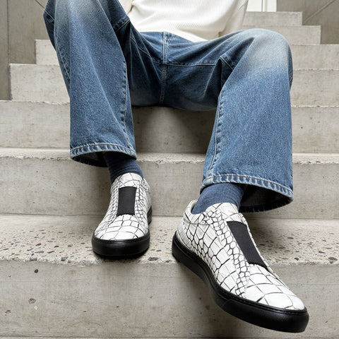 バンドスニーカー（B1-1-G12603-06）ホワイトラインブラック