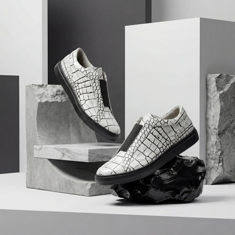 バンドスニーカー（B1-1-G12603-06）ホワイトラインブラック