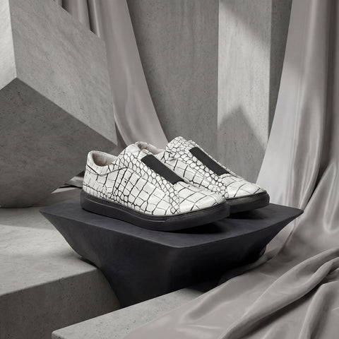 バンドスニーカー（B1-1-G12603-06）ホワイトラインブラック