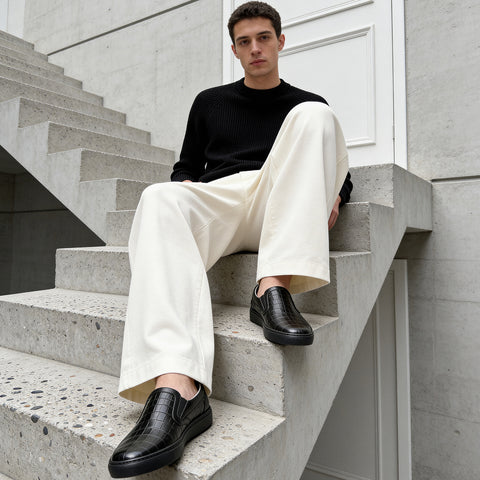 レザースリッポン（B1-2-2603-07）ブラック