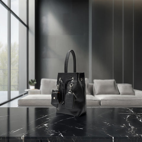クアトロ巾着(BG-1082508-04)ブラックオニキス