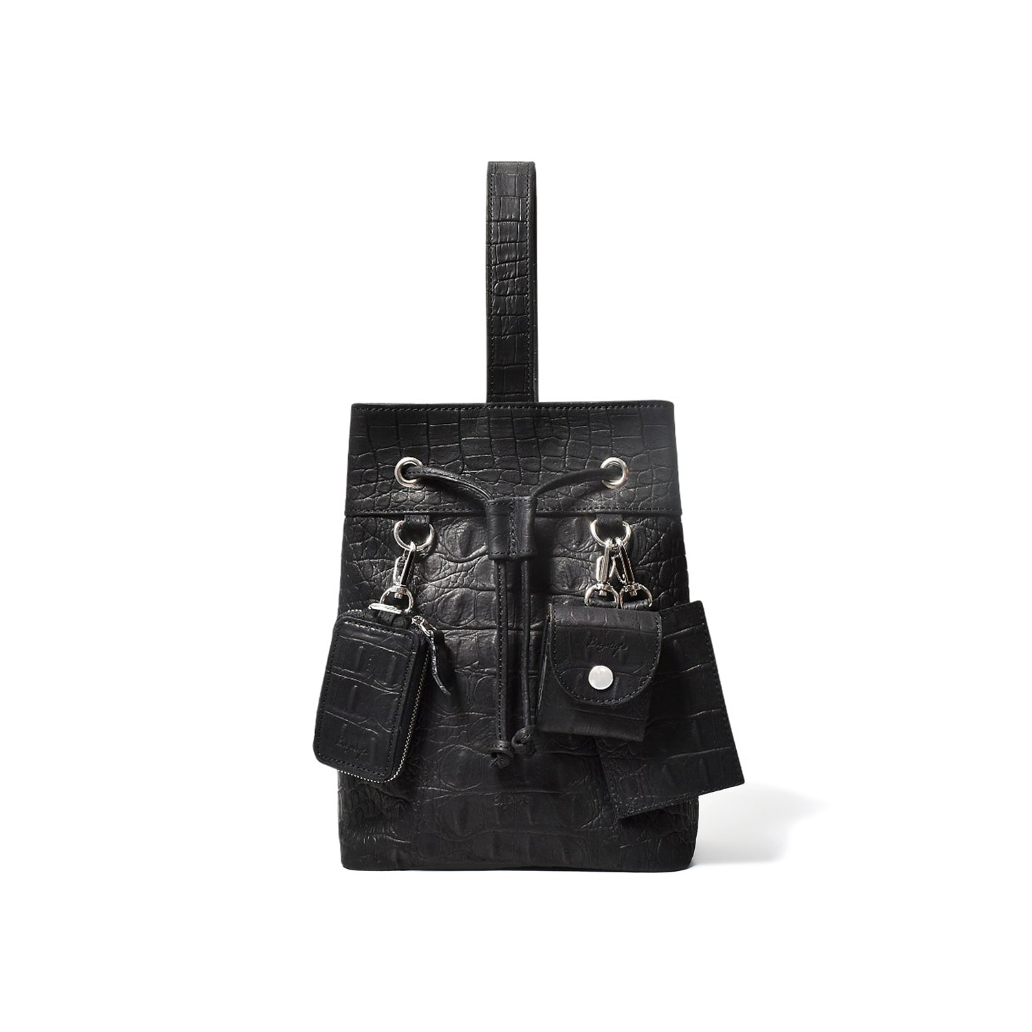 クアトロ巾着（BG-1082511-01）ローブラック｜BajoLugo（バジョルゴ