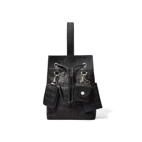 クアトロ巾着（BG-1082511-01）ローブラック