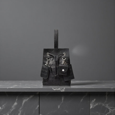 クアトロ巾着（BG-1082511-01）ローブラック