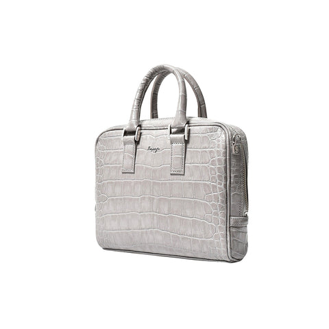 マイクロブリーフケース（BG-862508-06）クロコライトグレー