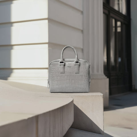 マイクロブリーフケース（BG-862508-06）クロコライトグレー