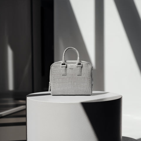 マイクロブリーフケース（BG-862508-06）クロコライトグレー