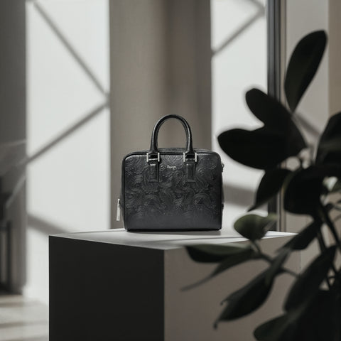 マイクロブリーフケース（BG-862508-08）ペイズリーブラック