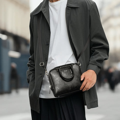 マイクロブリーフケース（BG-862508-08）ペイズリーブラック