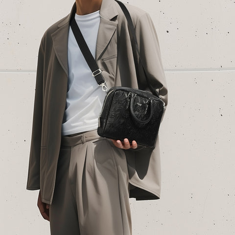 マイクロブリーフケース（BG-862508-08）ペイズリーブラック