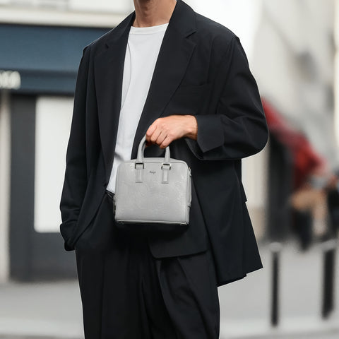 マイクロブリーフケース（BG-862508-09）ペイズリーグレー