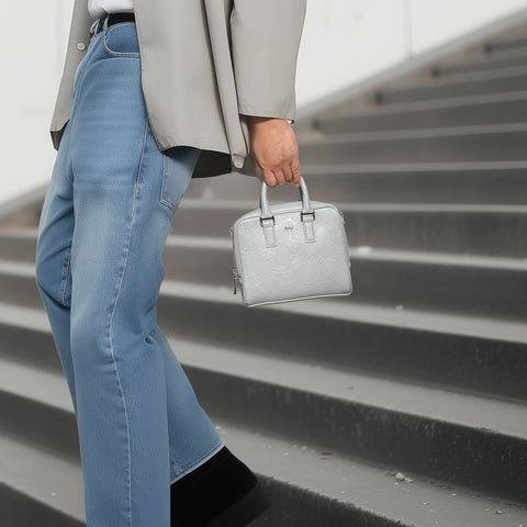 マイクロブリーフケース（BG-862508-09）ペイズリーグレー