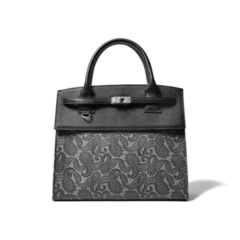 予約：カバードブリーフケース（BG-882602-05）ペイズリーオフブラック