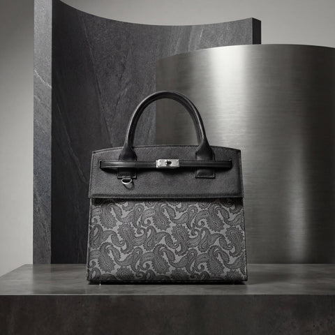 予約：カバードブリーフケース（BG-882602-05）ペイズリーオフブラック