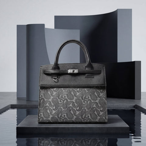 予約：カバードブリーフケース（BG-882602-05）ペイズリーオフブラック