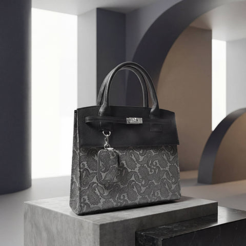 予約：カバードブリーフケース（BG-882602-05）ペイズリーオフブラック