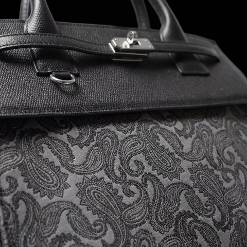 予約：カバードブリーフケース（BG-882602-05）ペイズリーオフブラック