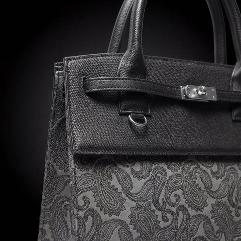 予約：カバードブリーフケース（BG-882602-05）ペイズリーオフブラック