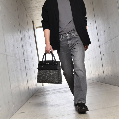 予約：カバードブリーフケース（BG-882602-05）ペイズリーオフブラック