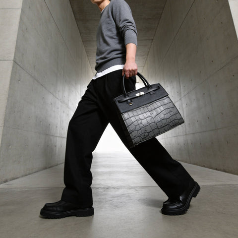 予約：カバードブリーフケース（BG-882603-11）オフブラック