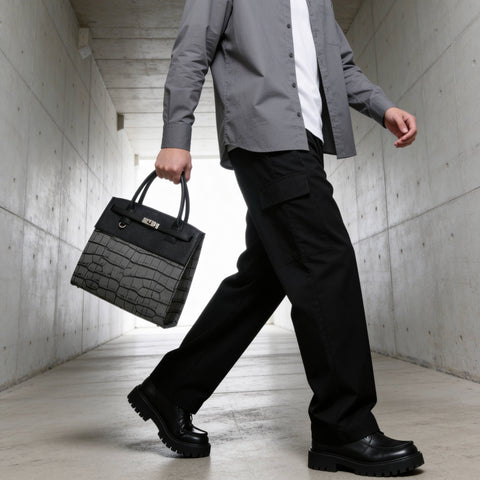 予約：カバードブリーフケース（BG-882603-11）オフブラック