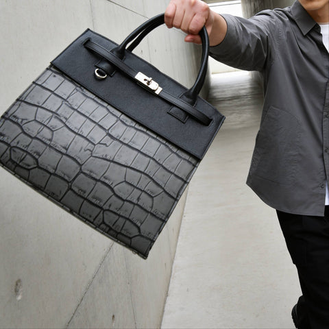 予約：カバードブリーフケース（BG-882603-11）オフブラック