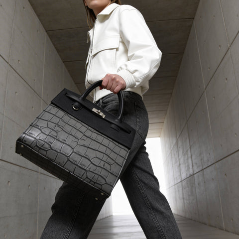 予約：カバードブリーフケース（BG-882603-11）オフブラック