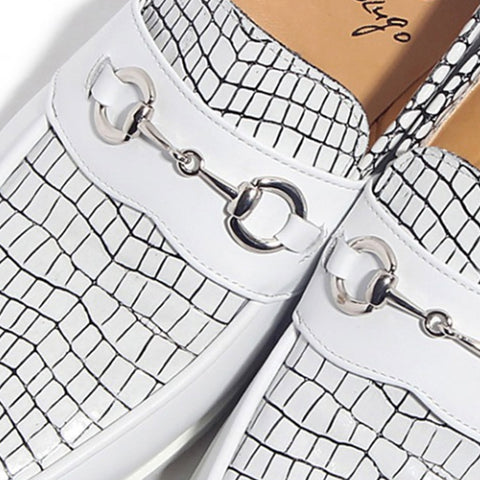 Bit Loafers (No-2-6-2003-46) White Line Black