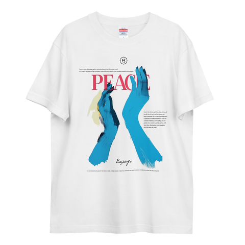 ピース アートワーク 半袖Tシャツ(4563496)ホワイト – BajoLugo ピース アートワーク 半袖Tシャツ(4563496)ホワイト – BajoLugo