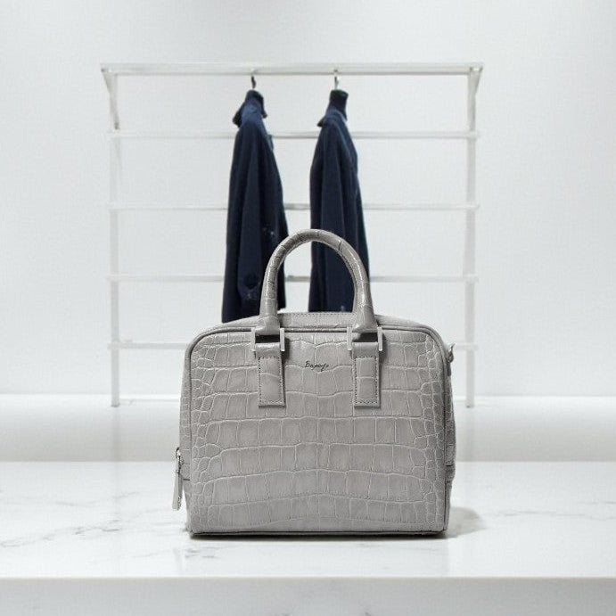 バジョルゴ BajoLugo ホワイト ミニミニブリーフケース 肩紐無し