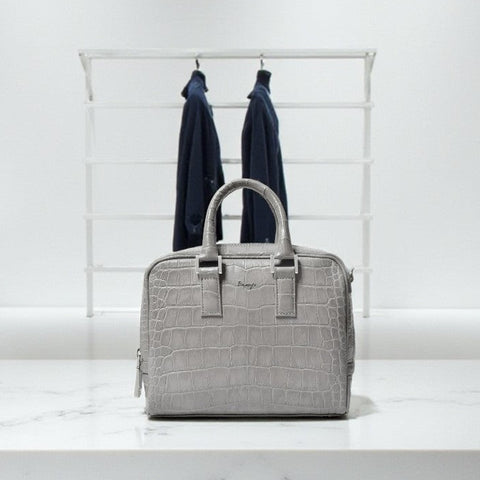 マイクロブリーフケース（BG-862508-06）クロコライトグレー