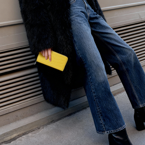 ラウンドウォレット（WT-122511-02）イエロー