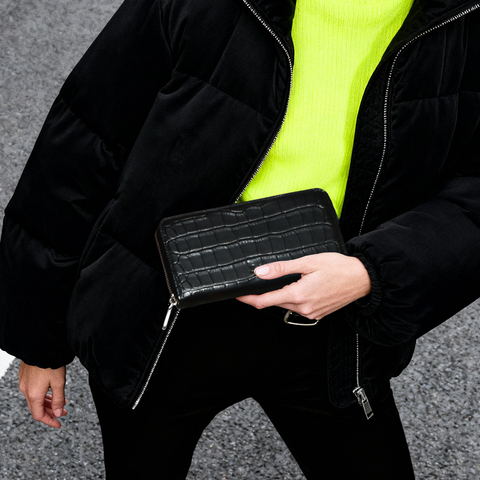 ラウンドウォレット（WT-122511-07）ブラック