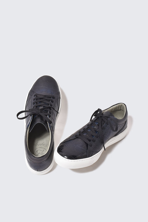 Leather sneakers (B1-1-2004-01) Dark sapphire