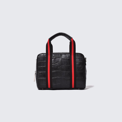 Sold out Mini Mini Briefcase Antique Crocodile Black x Red (BG-512108-12)