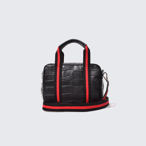 Sold out Mini Mini Briefcase Antique Crocodile Black x Red (BG-512108-12)