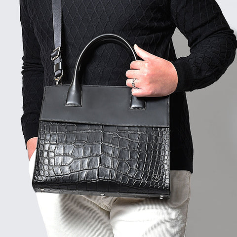 Sold out Briefcase Crocodile x Smooth Embossed Black (BG-882211-01)