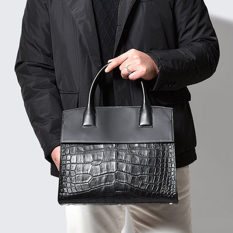 Sold out Briefcase Crocodile x Smooth Embossed Black (BG-882211-01)