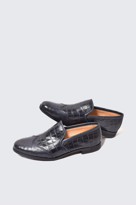 Wingtip slip-ons (No. 2-8-2107-03) Antique navy
